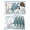 Turquoise, variant on Coastal Turtle Placemats Set of 6, Nautical Starfish Coral Jellyfish Stripes Placemats for Dining Table, Place Mats for Kitchen Tabletop, Waterproof Wipeable Dining Table Mats Set