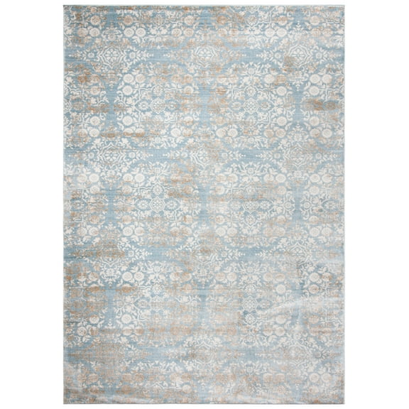 SAFAVIEH Isabella Johna Suzani Area Rug, Denim Blue/Ivory, 5'3" x 7'7"