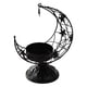 thumbnail image 3 of Portavelas de de Metal, adorno de mesa de 7,3 pulgadas de alto, soporte de vela romántico para fiesta de boda, Festival duradero Estrella Negra, 3 of 9