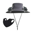 thumbnail image 2 of Viflosae Hats with Fans Hat Fan Wide Solar Fan Outdoor Fishing Hat Men Sun Hat with Solar Fan Fishing Hats 3 Speed Adjustable Fan Hat, 2 of 9