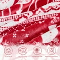 thumbnail image 2 of Christmas Blanket Soft Cozy Fleece Throws with Snowman Snowflake Reindeer and Xmas Trees Print, Fuzzy Warm Christmas Throw Blanket for Couch Bed Holiday Decorations Gifts 50"x60" (Red), 2 of 2