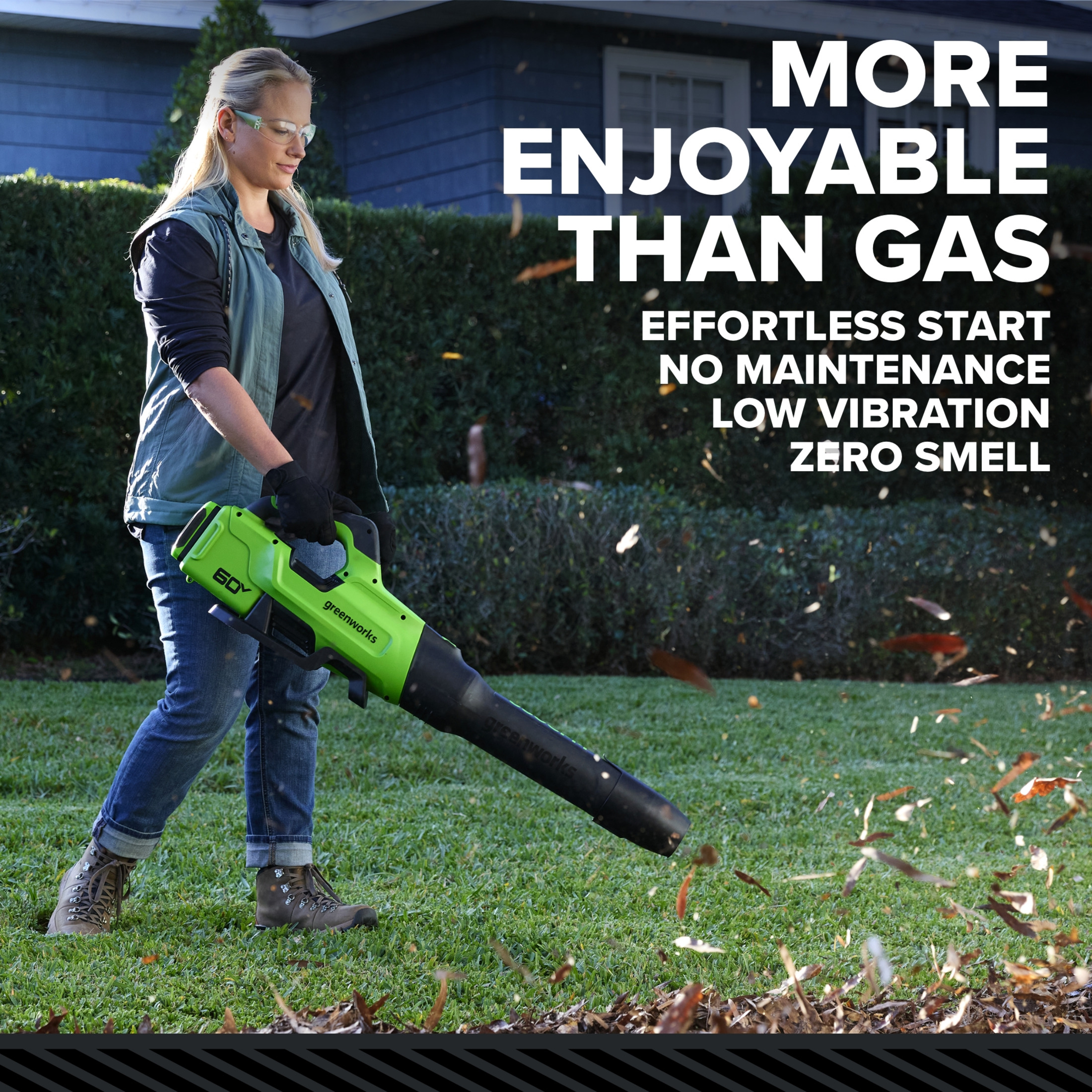 Greenworks 60V Cordless Leaf Blower, 630 CFM, 170 MPH photo 6