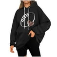 thumbnail image 6 of Kilaqueen Loose Fit Football Sweatshirts for Women Trendy Graphic Printed Hoodies Long Sleeve Athletic Pullover Tops Game Day Football Season Outfits, 6 of 6