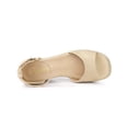 thumbnail image 4 of BLISSFUL STEP Women's Shoes Espadrille Platform Open Toe Ankle Strap Wedge Heels Sandals Beige 8.5, 4 of 7
