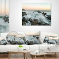 thumbnail image 3 of Designart Bay of Beaky Vibrant White Waves - Modern Seashore Throw Pillow - 18x18, 3 of 4