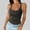 Gray, variant on Tank Tops For Women Spaghetti Strap Scoop Neck Ribbed T Shirt Slim Fitted Camisole Sleeveless Layering Shirts Lovely Wear Red M