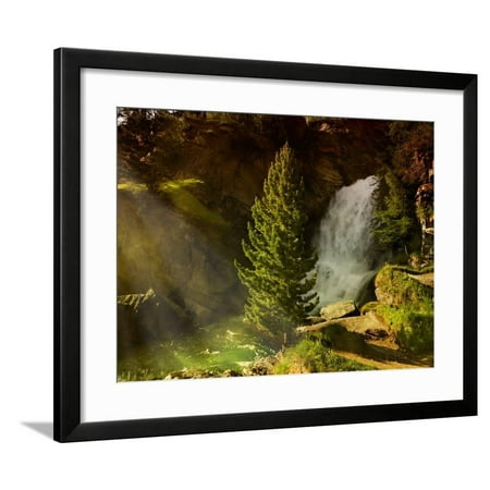 - Sunrays on Waterfall Framed Print Wall Art By Marco Carmassi