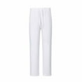 thumbnail image 6 of Fengqque Mens Casual Imitation Cotton and Linen Pants Loose Fit Elastic Drawstring Waist Straight-Legs Summer Yoga Beach Long Pants White XL(XL), 6 of 9