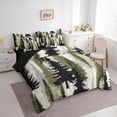 thumbnail image 3 of Homewish Jungle Pine Tree Bedding Comforter Set 7pcs for Men, Green Plant Botanical Queen Bedding Sets, Rustic Farmhouse Reversible Queen Sheet Sets, Lightweight Room Decor, 3 of 7