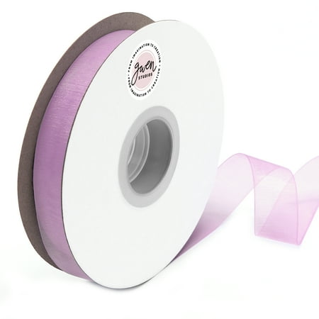 UPC: 0810056347703 | Lavender Sheer Organza Ribbon for Crafts and Gift Wrap  7/8  x 100 Yards by Gwen Studios