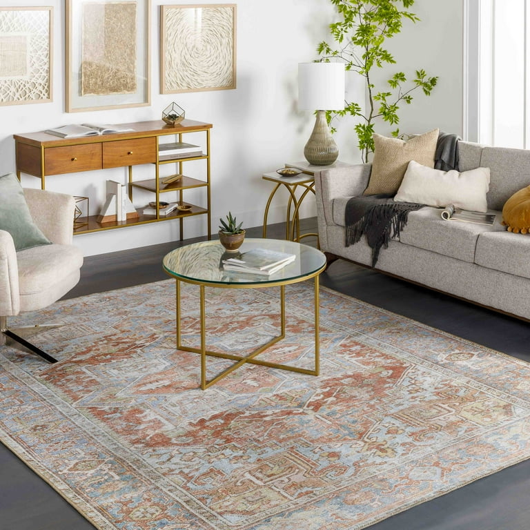 Mark & Day Indoor Tan Machine Woven Washable Area Rug, 5x7