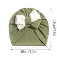 thumbnail image 2 of Super Soft Stretchy Girl Turban Hats with Bow Knot Kids Beanies Hats Caps Bonnets Beanies Headwraps for Girls Boys 0-3 Years under $10, 2 of 3