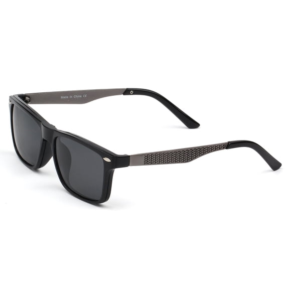 Black Narrow Frame Sunglasses - Dark Lens UV Protection Classic Daily & Office Eyewear