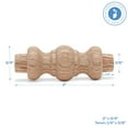 thumbnail image 2 of Wooden Baluster Spindles 2", Pack of 50 Oak Wood Spindles for Crafts, Woodworking, and Furniture, by Woodpeckers, 2 of 7
