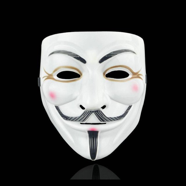 Máscara de película Cosplay V para Vendetta, máscara de Hacker Anonymous Guy Fawkes, Halloween, fiesta de Navidad, regalo para adultos y niños, máscara temática de película