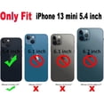 thumbnail image 3 of Funda Qokey para iPhone 13 Mini de 5.4 pulgadas con diseño de ondas rizadas, transparente, con purpurina y estrellas brillantes, bonita, transparente, protección total, suave TPU a prueba de golpes,, 3 of 8