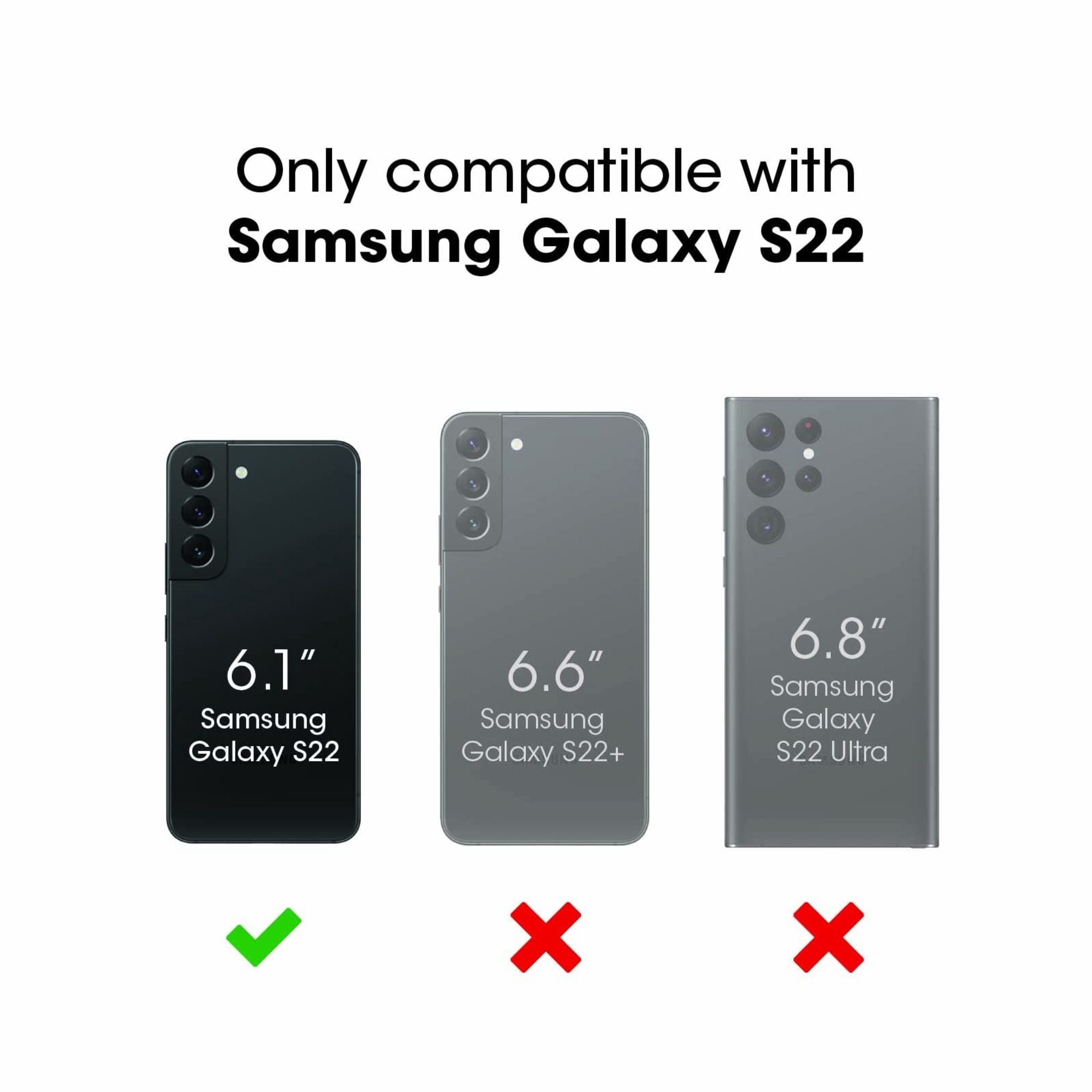 OtterBox Galaxy S22 Commuter Series Case - Black, Slim & Tough, Pocket-Friendly, with Port Protection