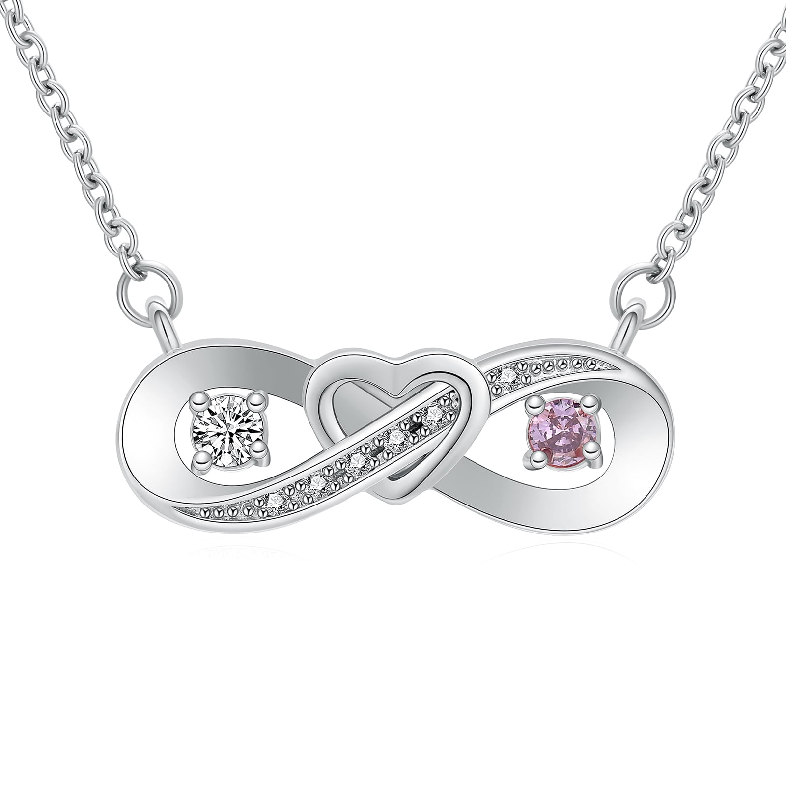 Personalize Stainless Steel Love Infinity Heart Urn Pendant Memory Necklace for Cremation Ashes Keepsake Memorial Jewelry