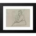 thumbnail image 2 of Richard Nicolaüs Roland Holst 18x14 Black Modern Framed Museum Art Print Titled - Portrait of Henriette Roland Holst -Van Der Schalk, Sitting in a Performance with Two Girls (1878 - 1938), 2 of 5