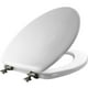 thumbnail image 1 of Asiento de inodoro Mayfair 1844BNA alargado blanco cepillado, 1 of 7