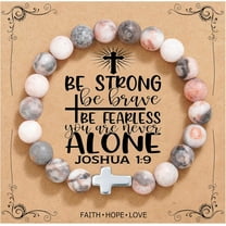 Christian Gifts for Women Cross Beads Bracelet Catholic Religious Jewelry Mothers Day Birthday Christmas Gifts for Women Mother Daughter Sister Girlfriend Grandma Wife