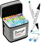Bianyo Classic Series Alcohol-Based Dual Tip Art Markers, Set of 72 Pastel colors