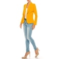 thumbnail image 2 of Women's Casual Solid Office Work Wear Long Sleeve Fitted Open Front Blazer Jacket, 2 of 7