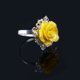 thumbnail image 3 of BRIGHTFUFU 10pcs Rose Style Servilleteros Servilleteros Boda Banquete Cena Decoración (Amarillo), 3 of 5