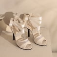 thumbnail image 2 of SACFOF Lace Up Heeled Sandals for Womens Strappy Heels Open Toe Tie Up Stiletto Heels Party Prom Dressy Sandals, 2 of 6