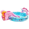 thumbnail image 3 of Banzai Spray 'N Splash Unicorn Pool, Length: 78 in, Width: 60 in, Height: 32 in, Inflatable Outdoor Backyard Water Slide Splash Toy, 3 of 10