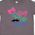 thumbnail image 4 of Inktastic Big Sister to a Little Mister Bow and Mustache Girls Toddler T-Shirt, 4 of 5