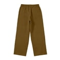 thumbnail image 6 of GrmtClth Mens Loose Fit Wide Leg Trousers Elastic Waist Drawstring Lightweight Breathable Casual Pants for Summer Vacation Brown S, 6 of 8