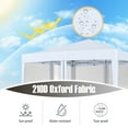 thumbnail image 6 of Costway 10 FT x 10 FT Pop-Up Canopy Tent with Mesh Netting, Carry Bag, 8 Stakes & 4 Ropes White, 6 of 10