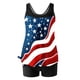 thumbnail image 2 of Trajes de baño tankini para mujer Trajes de baño de dos piezas con espalda de tiras y estampado conservador para mujer Traje de baño de dos piezas para mujer, 2 of 5