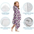 thumbnail image 7 of Light Green and Purple Of Leopard Print Hooded Bath Towel，60"x35" for Ages 3 To 12 Kids, Quick Dry Lightweight Soft Microfiber Hood Beach Towel Cover Up for Kids, 7 of 7