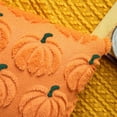 thumbnail image 3 of Pumpkin Fall Kids Decorative Throw Pillow Covers 12"x12", Set of 2 Orange Green Soft Fur Pillow Covers for Autumn Harvest, Fluffy Plush Accent Pillow Cases for Child Room, 3 of 16