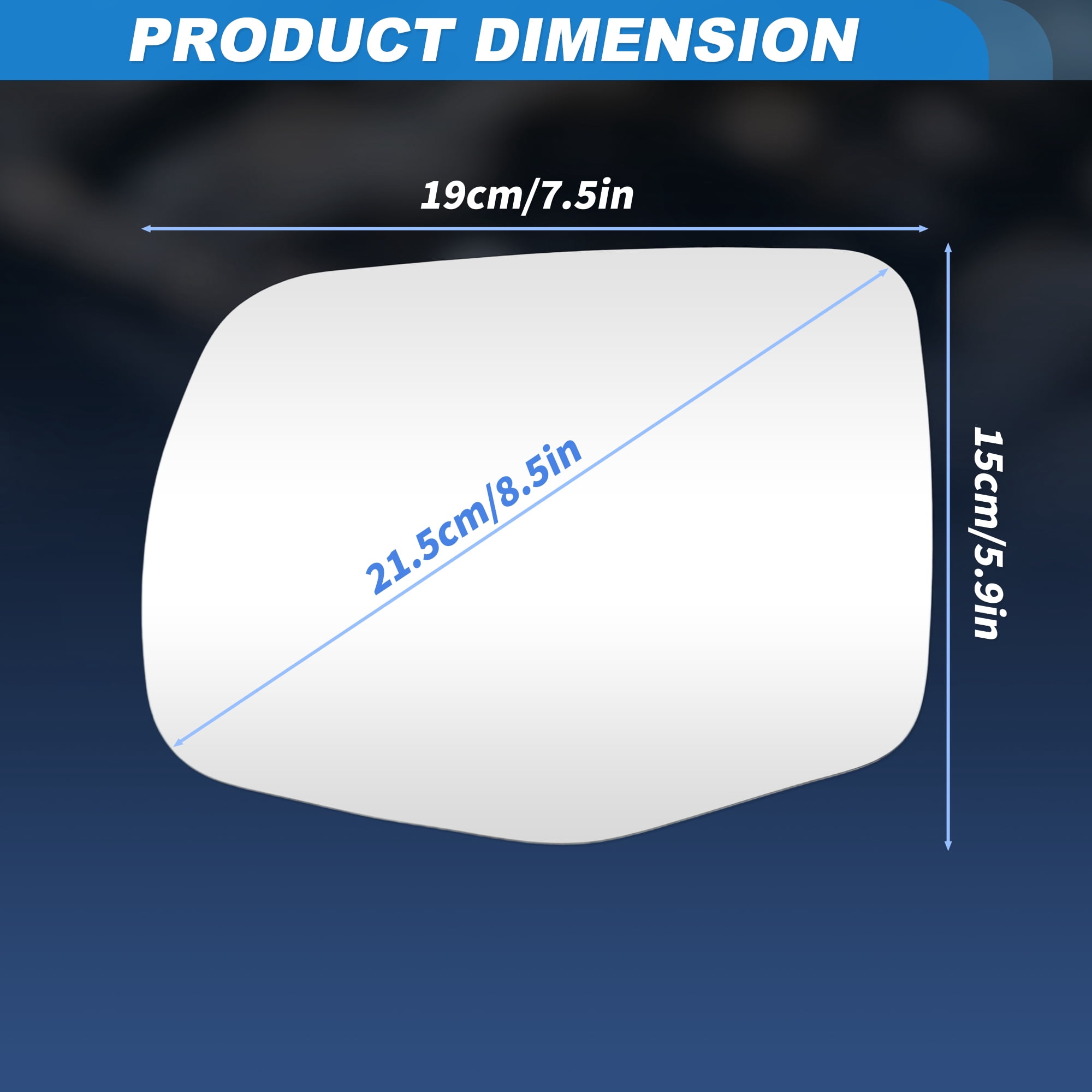 Unique Bargains Clear Lens Side Mirror Glass for Honda Pilot and Passport Left Side