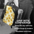 thumbnail image 7 of Cauagu Artistic Marble Pattern Sunflower Insulated Lunch Bag - Reusable Lunch Box Thickened Thermal Leakproof Lunch Tote Bag for Adult Office/Travel Picnic, 7 of 7