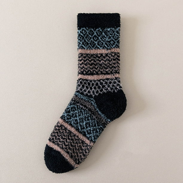 Calcetines para mujer, pantuflas, calcetines de invierno cálidos con forro polar, calcetines acogedores, suaves, gruesos y peludos, calcetines navideños para mujer