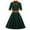 Green Cocktail Party Vintage Dresses, variant on Womens Cocktail Party Vintage Dresses 2024 Fashion Tie Patchwork Midi Dress Belted Pleated A Line Swing Flowy Prom Dress Short Sleeve Dress Navy XXL