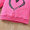 thumbnail image 6 of Toddler Outfits for Girls Boy Girls' Valentine'S Day Long Sleeve Heart Print Sweatshirt Jogger Pants Baby Girl Clothes Hot Pink 18 Months-24 Months, 6 of 7
