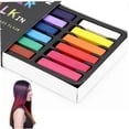 thumbnail image 1 of Tizas temporales para el cabello, 12 colores, lavables, no tóxicas, set para fiestas infantiles y Halloween., 1 of 5