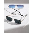 thumbnail image 4 of 2pairs Men Square Lens Rimless Boho Fashion Glasses, For Outdoor, 4 of 5