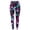 Purple, variant on Women's Colorful Geometric Print Leggings High Waist Stretchy Yoga Pants Casual Workout Tights Dark Purple L