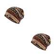 thumbnail image 1 of Thinsony Tuque Hijab Imprimé Floral Foulard Turban Mode Couvre-Chef Protection des Oreilles Femmes Bonnets de Nuit Coiffage Bonnet Café Floral 2 Ensembles, 1 of 6
