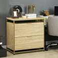 thumbnail image 2 of Vinsetto 2 Drawer File Cabinet with Hanging Bars for Letter Size, Natural, 2 of 10