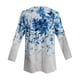 thumbnail image 3 of ICHUANYI Clearance Women Fashion Summer Sexy Fold Printed Regular Women Long Sleeves V Neck Button(Blue, XL) ICHUANYI WER2023080807686, 3 of 4