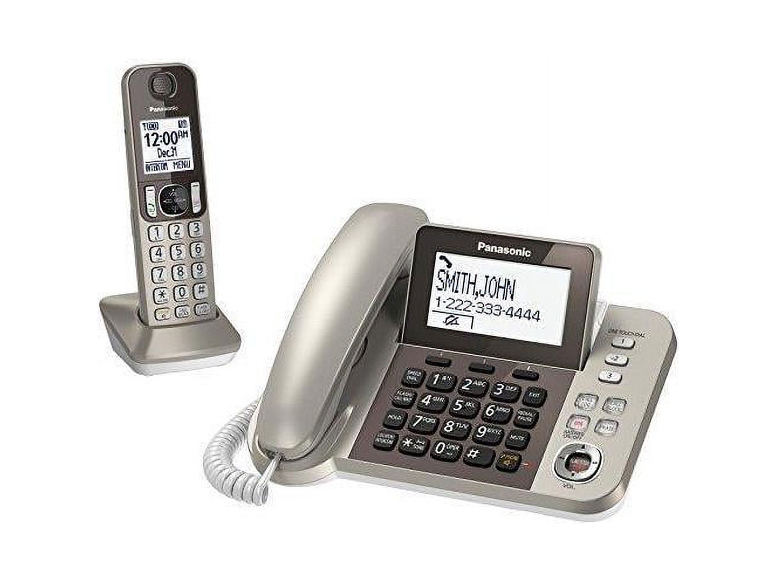 Panasonic KX-TGF350N DECT 6.0 Cordless Phone - Silver, Black 1 x Phone Line - Speakerphone - image 3 of 20