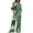 Army Green, variant on Women's Pajama Sets Short Sleeve Sleepwear Loungewear Summer Outfits For 2 Cotton Linen Set Oversized T Shirts Straight Leg Pant Tracksuit Plus Size Womens Clothing