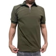 thumbnail image 2 of Franhais Men Summer Short Sleeve Shirts Solid Color Lapel 1/4 Zipper Casual Short Sleeve Tops, 2 of 7